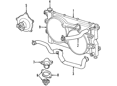 2006 Dodge Grand Caravan Cooling System, Radiator, Water Pump, Cooling Fan Diagram