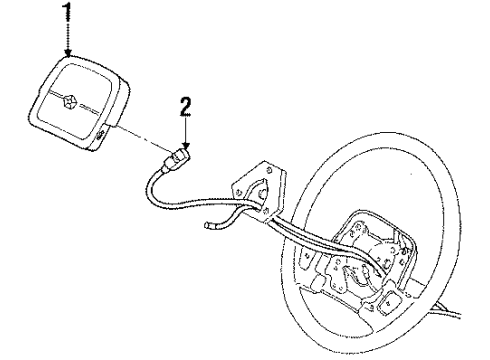 1992 Chrysler Imperial Air Bag Components Diagram