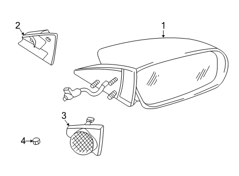 2005 Dodge Stratus Outside Mirrors Diagram 1 - Thumbnail