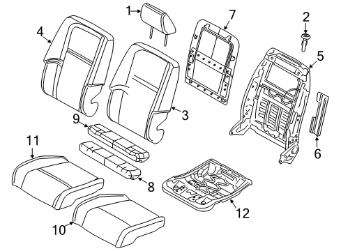 2014 Dodge Journey Driver Seat Components Diagram