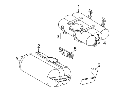 1998 Dodge B2500 Fuel System Components Diagram