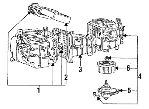 1990 Dodge Colt Blower Motor & Fan Diagram