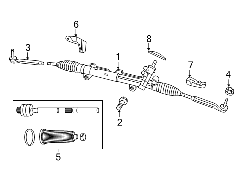 2013 Chrysler 300 Steering Column & Wheel, Steering Gear & Linkage Diagram 3 - Thumbnail