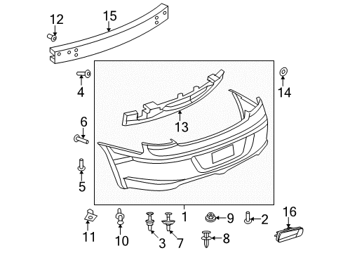 2008 Dodge Avenger Rear Bumper Diagram