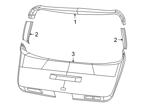 2014 Dodge Journey Interior Trim - Lift Gate Diagram