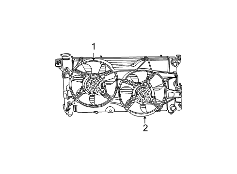 2004 Dodge Caravan Cooling System, Radiator, Water Pump, Cooling Fan Diagram 1 - Thumbnail