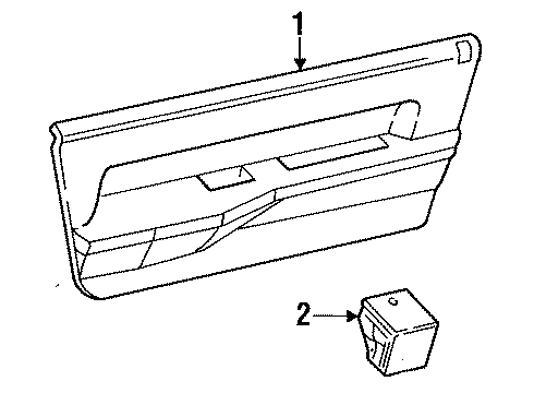 1990 Dodge Monaco Interior Trim - Rear Door Diagram