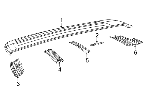 2018 Jeep Renegade Roof & Components, Exterior Trim, Body Diagram 1 - Thumbnail