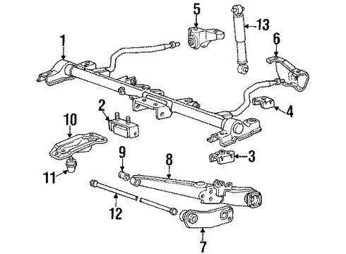 1989 Dodge Colt Rear Suspension, Axle Housing, Stabilizer Bar Diagram 5 - Thumbnail
