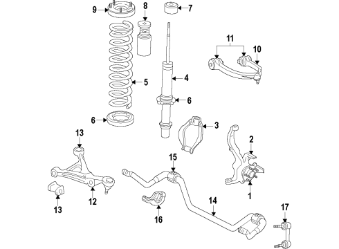 2023 Chrysler 300 Suspension Components, Control Arm, Ride Control, Stabilizer Bar Diagram 2 - Thumbnail