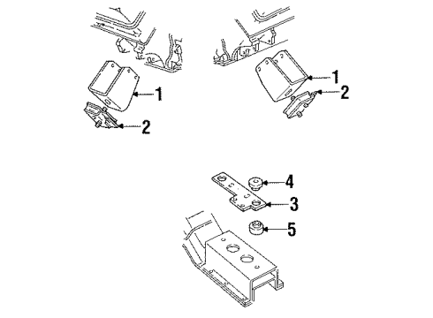 1991 Dodge D350 Engine & Trans Mounting Diagram 4 - Thumbnail
