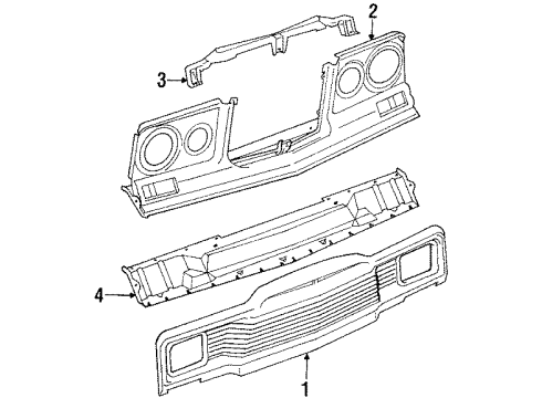 1986 Jeep Cherokee Front Panel Diagram 3 - Thumbnail