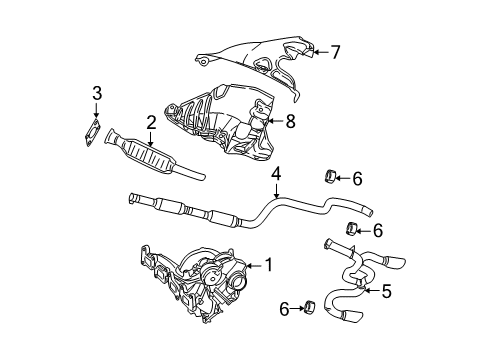 2004 Dodge Neon Exhaust Components, Exhaust Manifold Diagram 2 - Thumbnail