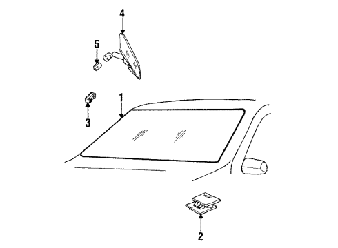 1993 Dodge Caravan Windshield Glass Diagram