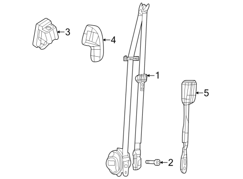 2024 Dodge Hornet Front Seat Belts Diagram