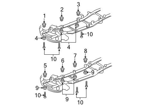 2003 Dodge Ram 2500 Frame & Components Diagram 1 - Thumbnail