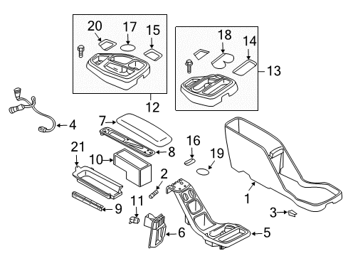 2002 Dodge Dakota Center Console Diagram