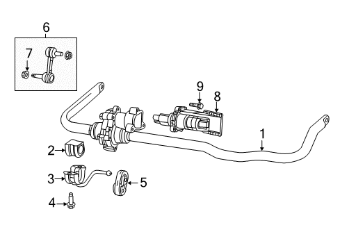 2018 Ram 2500 Stabilizer Bar & Components - Front Diagram 2 - Thumbnail