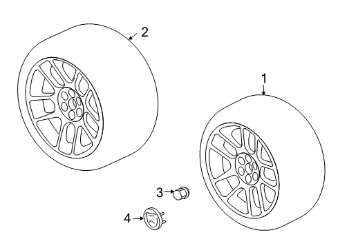 2006 Dodge Viper Wheels, Covers & Trim Diagram
