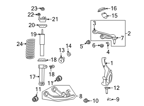 2011 Dodge Nitro Front Suspension, Control Arm Diagram 2 - Thumbnail
