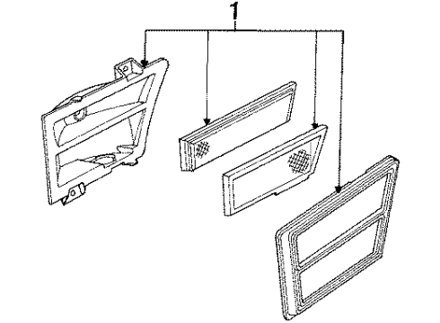 1986 Chrysler Fifth Avenue Corner & Side Marker Lamps Diagram