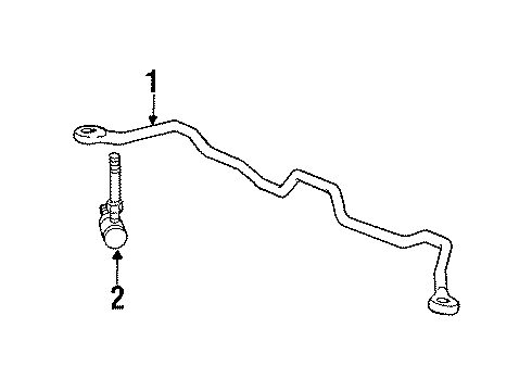 1990 Dodge Colt Front Suspension, Control Arm, Stabilizer Bar Diagram 1 - Thumbnail