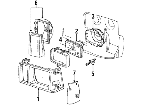 1984 Dodge Aries Front Lamps Diagram