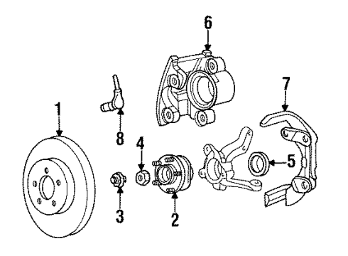 1992 Chrysler Imperial Front Brakes Diagram