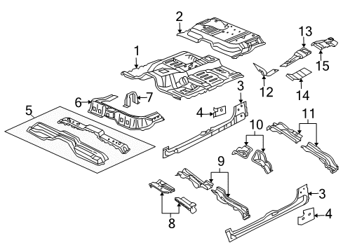 2006 Dodge Dakota Cab - Floor Diagram 2 - Thumbnail