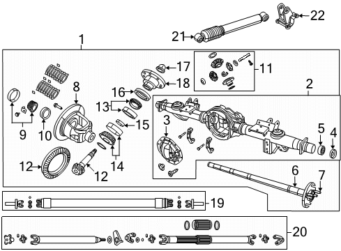 2019 Ram 1500 Axle & Differential - Rear Diagram