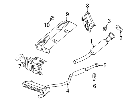 2017 Jeep Patriot Exhaust Components Diagram 1 - Thumbnail