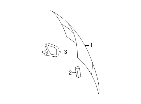 2019 Dodge Grand Caravan Glass & Moldings - Lift Gate Diagram