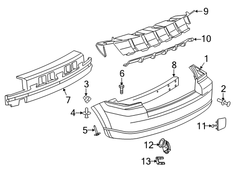 2009 Dodge Caliber Rear Bumper Diagram