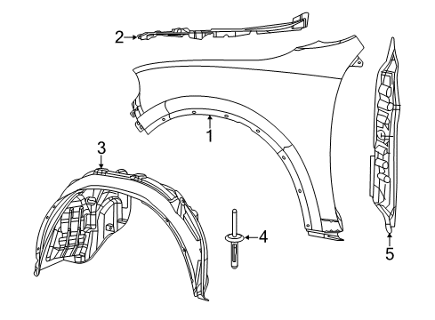2017 Dodge Durango Fender & Components Diagram