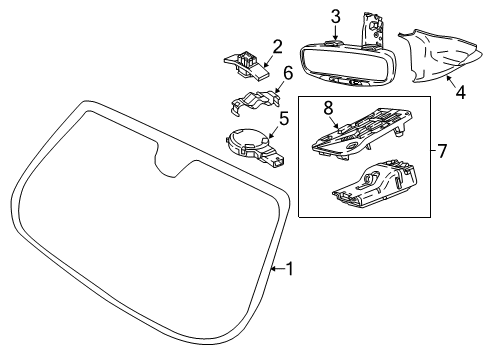 2019 Jeep Compass Windshield Glass Diagram