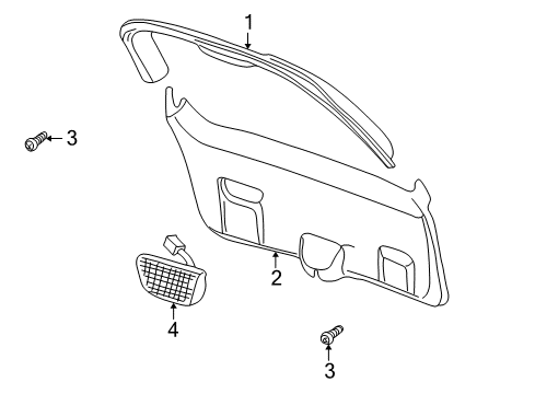2003 Dodge Durango Interior Trim - Lift Gate Diagram