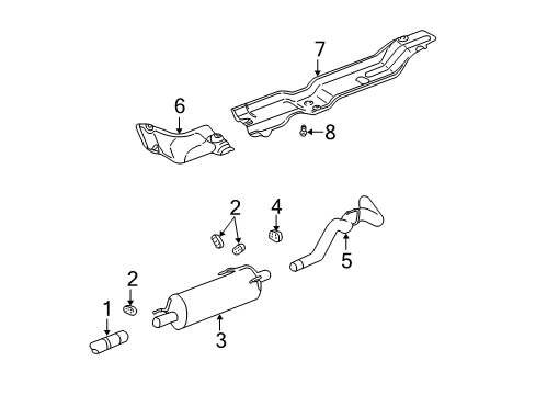 2003 Dodge Ram 3500 Exhaust Components Diagram 3 - Thumbnail