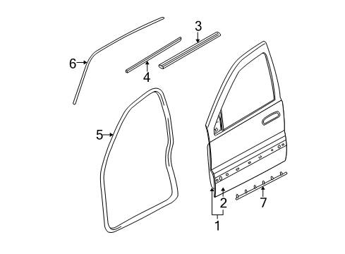 2003 Jeep Liberty Front Door Diagram