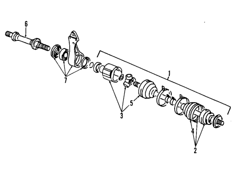 1992 Dodge Stealth Front Axle Shafts & Joints, Drive Axles Diagram
