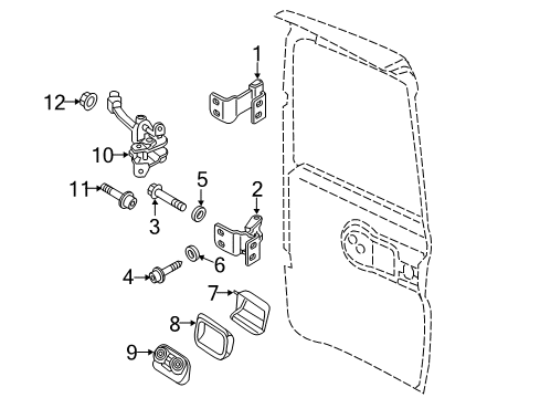 2021 Ram ProMaster City Lock & Hardware Diagram 1 - Thumbnail