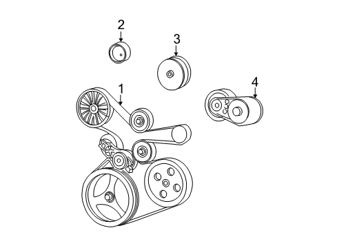 2003 Jeep Wrangler Belts & Pulleys, Maintenance Diagram 1 - Thumbnail