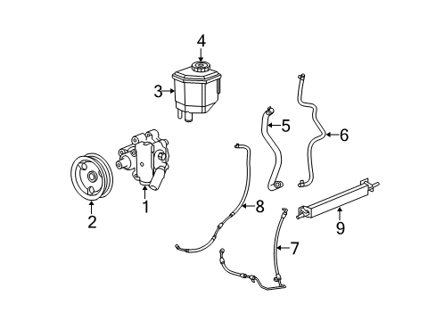 2006 Dodge Magnum P/S Pump & Hoses, Steering Gear & Linkage Diagram 3 - Thumbnail