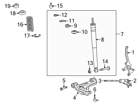 2004 Chrysler Crossfire Front Suspension, Control Arm Diagram 1 - Thumbnail