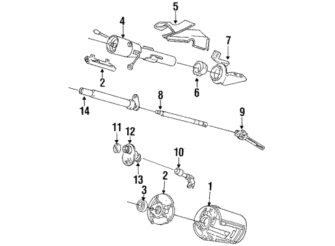 1985 Chrysler Executive Limousine Steering Column & Wheel, Shroud, Switches & Levers Diagram 3 - Thumbnail