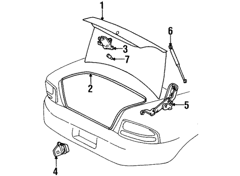 1997 Chrysler Sebring Trunk Diagram