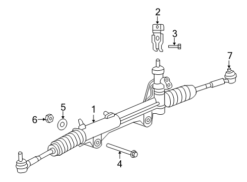 2009 Dodge Durango P/S Pump & Hoses, Steering Gear & Linkage Diagram 5 - Thumbnail