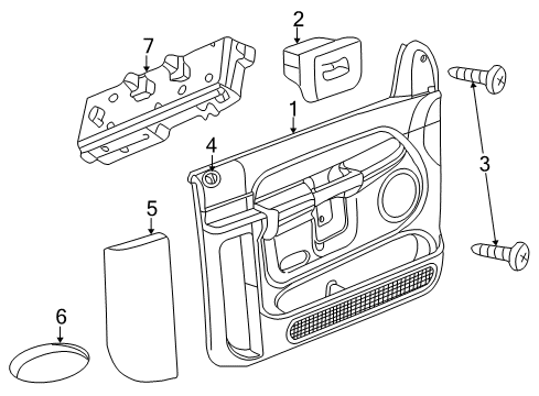2004 Dodge Ram 1500 Interior Trim - Door Diagram