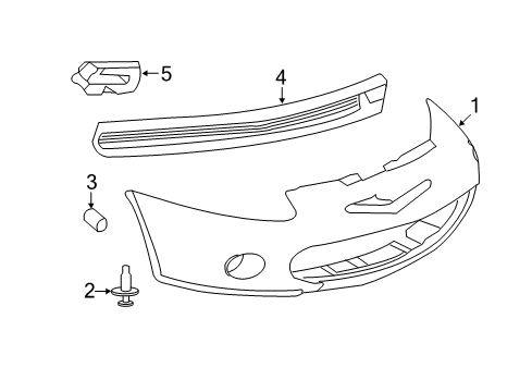 2002 Chrysler Sebring Front Bumper Diagram 1 - Thumbnail