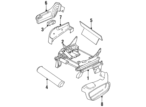 2000 Dodge Grand Caravan Seat Tracks - Tracks & Components Diagram