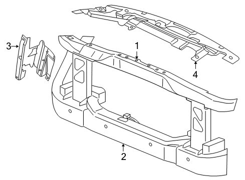2009 Chrysler Aspen Radiator Support Diagram 1 - Thumbnail